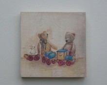 Beren schilderij Trein