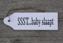 bordje 'ssst... baby slaapt