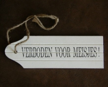 Bordje Verboden voor meisjes