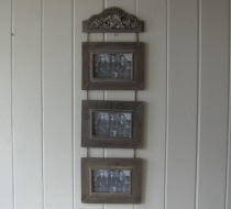 Bruin houten fotolijst 3 luik hang 