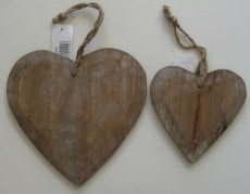 Bruine houten harten