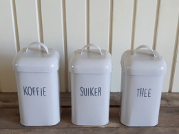 Set voorraadblikken Koffie Suiker Thee