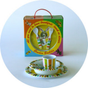 gouden boekjes melamine eend konijn 
