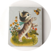 gouden boekjes schilderij poes g23