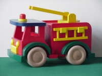 houten brandweerauto