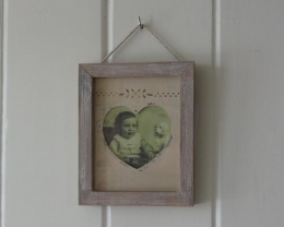 Houten fotolijstje met Hartje