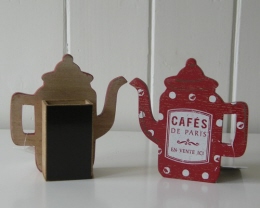 Houten penhouder Theepot