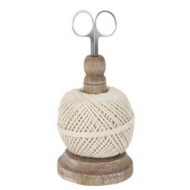 Houten touwhouder met schaar