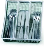 kinderbestek in metalen mandje