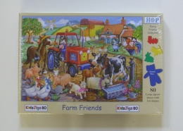Kinderpuzzel Farm Friends 80 stukjes