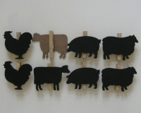 Set memoknijpertjes Boerderijdieren