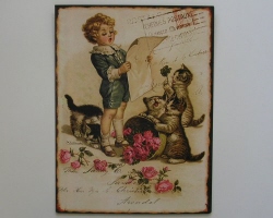 Nostalgisch magneetbord Jongen