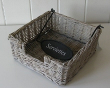 Rustic rattan servethouder Serviettes