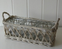 Rustic rattan sfeerlicht 3 glazen