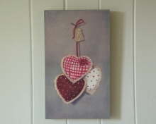Schilderij Hartjes ruit