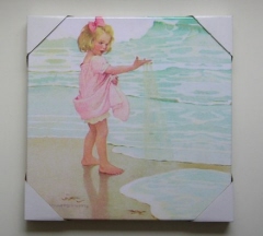 Schilderij Jessie Willcox Smith Throwing Sand