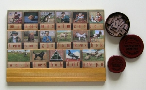 Leesplankje Aap Noot Mies met letterdoosjes 