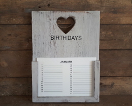 Verjaardagskalender Birthday whitewash