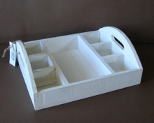 Whitewash houten bakje 7vaks