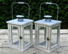 Windlicht vergrijsd hout